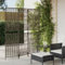 Wenjinqi-365374 Paravent mit 3 Paneelen, Polyrattan, Grau