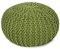 Amago home Sitzpouf Strickhocker Pouf Ø45 H30cm Bodenkissen Indoor Baumwolle nachhaltig recycelt Farbe grün