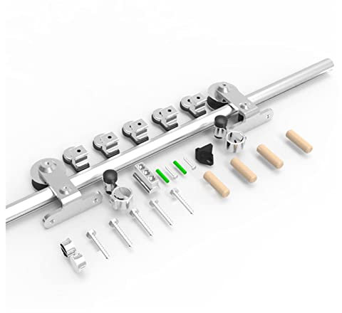 Schiebetür-Beschlagsatz, Scheunentorschiene, Tsmst 4ft-8ft Edelstahl-Schiebetür-Tür-Hardware-Kit 122cm-240cm-Schienensystem Industrial Track T/y/l Rolle für Küche, Schlafzimmer, Scheunen, Garagen(