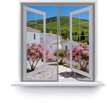MAGICDOOR Magnétique Moustiquaire Porte 90x160cm-Gris en Polyestère | Couleur Pure Rideau Anti Mouche avec Aimant Puissant Moustiquaire Aimantée Fenetre Sans Perçage pour Chambre Coucher Salon