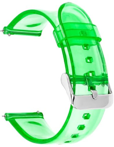 THBGTCNQ Cinturino for orologio in silicone 20mm 22mm Cinturino a sgancio rapido for uomo Donna Cinturino universale adatto for orologio al quarzo Smart Watch(Green 2,20mm)
