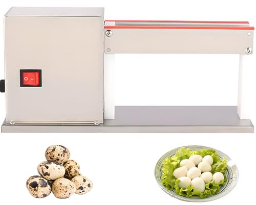 CYTBEK 28w Quail Egg Peeling Machine, 25kg/h Semi-Automatic Quail Egg Peeler, Low Breakage Rate, Fast & Clean, 304 Stainless Steel Body Egg Beater, for Peel Quail Eggs, Bird Eggs