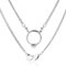 Hobbspring 1 Stück Ring-Halter Halskette 50.5cm Gedrehte Kette Ringhalter Halskette Edelstahl Farbige Ringhalter Halsketten Mit Doppelherz Verschlüssen Für Ehefrau Krankenschwester Damen Geschenk