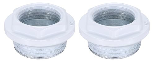 PATIKIL Réducteur pour radiateur, filetage gauche BSP 1 x bouchons de purge manuels BSP 3/4, bouchons en fonte pour radiateur, blanc 2 pièces