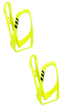 ibasenice 2 Stück Fahrrad Flaschenhalter Ultraleicht Wasserfest Wasserflasche Halterung Zubehör mit Doppelter Oberflächenbearbeitung für Rennrad Mountainbike und Citybike in Neon Gelb