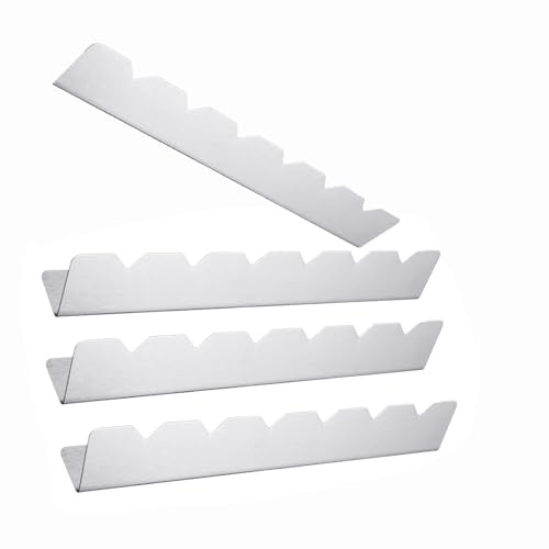 4 Pcs Skewers Holder Stainless Steel Shish,Stainless Steel Holder with 6 Notch Compatible with Wood, Bamboo, Round, Metal, Flat Skewers for Grilling, BBQ