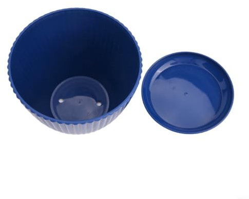 Vasi da fiori minimalisti in plastica con fori di drenaggio e vassoio, vasi per piante grasse, orchidee, vasi da giardino per balconi e davanzali, confezione da 5