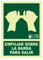 Astlight SAL5090.7FJ - Señal empujar sobre la barra para abrir fotoluminiscente multicolor