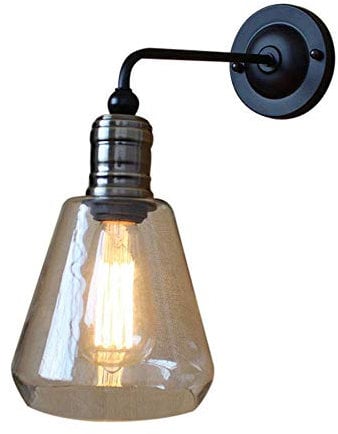 COCOL Vintage Glas Wandleuchte rustikale Land Metall Wandlampen Bar Schlafzimmer Badezimmer Treppe Spiegel Lampen Wandleuchten Loft Küche E27