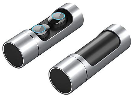 Afghj Auriculares Bluetooth, K01 TWS Auricular Bluetooth V5.0 Auricular inalámbrico portátil con Funda de Carga Bluetooth 5.0 Auriculares Deportivos Auriculares fáciles de Sudar