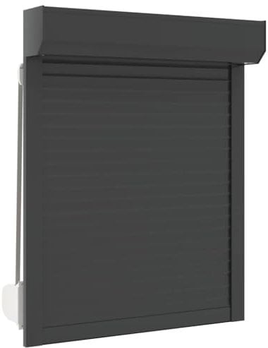 vidaXL Roller Shutter 80x100cm High Wind Stability Abrasion and Weather Resistant Window Blind Window Shade Jalousie Aluminium Anthracite