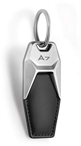 Audi collection 3181900607 Audi A7 Lederschlüsselanhänger, Schwarz/Silber,, M