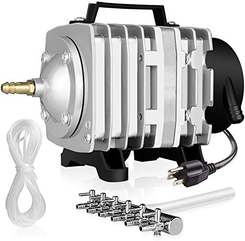 Simple Deluxe 602GPH Air Pump 38L/min with 6 Adjustable Air Flow Outlets for Aquarium, Fish Tank and Hydroponic Systems, 18W, New