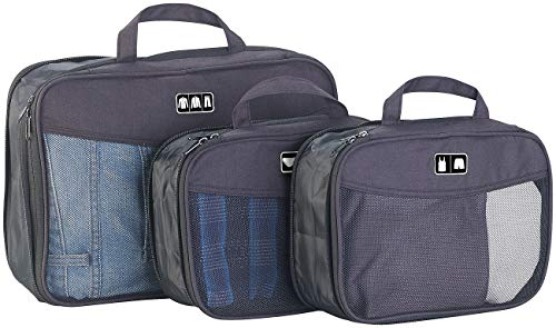 Semptec Urban Survival Technology Kompressionstaschen: 3-teiliges Kompressions-Kleidertaschen-Set füs Reisegepäck, 2 Größen (Kompressionstaschen Koffer, Reisezubehör, Vakuum Beutel)