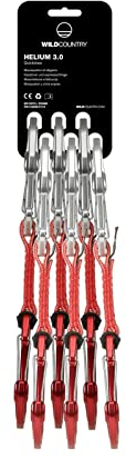 Wild Country Helium 3.0 Expressset 6er Pack, red