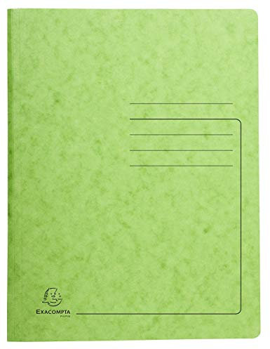 Exacompta 240233E Spiralhefter aus extra starkem Colorspan-Karton für DIN A4 24 x 32cm bedruckt bis zu 300 Blatt lindgrün Hefter ideal für Büro und Schule