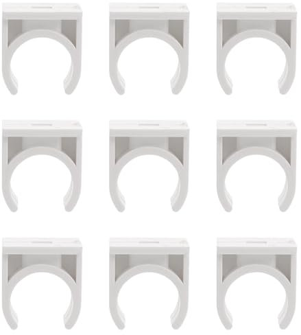 DOITOOL Lot de 200 colliers de serrage en PVC pour tuyau d'eau, support en PEX, crochet en U, blanc, 20 mm