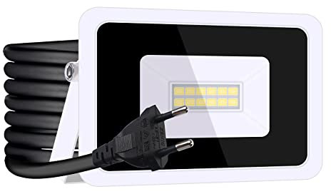 MIWATT Ultra Mince 220V 10W 20W 30W 50W 100W Projecteur LED Projecteur Led Lampe de Recherche Extérieur Jardin Rue Square （10W 6000k）