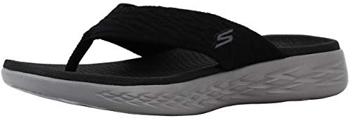 Skechers Women's Flip Flops, Black Grey, 39 EU