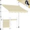 KESSER® Klemmmarkise mit Handkurbel Balkon | Balkonmarkise ohne Bohren | Markise UV-beständig höhenverstellbar & wasserabweisend | Sonnenschutz für Balkon Terrasse & Garten, Terrassenüberdachung 400cm