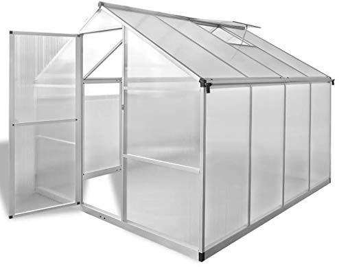 Leepesx Verstärktes Gewächshaus, Gartenhaus, Tomatenhaus, Wintergarten, Treibhaus, Garten Zubehör, Tomatenzelt, Gartengewächshäuser, Glashaus, Aluminium 6,05 m²
