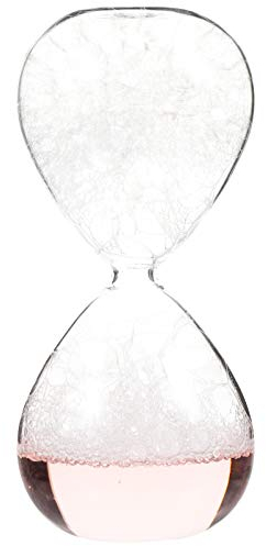 cabilock Verre Sablier Minuterie Liquide Sablier Liquide Mouvement Timer Sablier Bubble Sapton Sablier Sablier Décorations de La Maison Anniversaire Cadeaux (Rose)