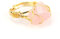 Ring Damen, Natürlicher Rosenquarz Stein Kristall Offene Ringe Unregelmäßige Goldene Fadenwicklung Stapelbare Reiki-Balance Verstellbare Fingerringe Schmuck Hochzeitsgeschenk Für Frauen Männer