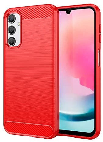 TingYR Coque pour Samsung Galaxy A24, Housse Silicone Ultra Mince, TPU Silicone, Anti Rayure, Anti Chute, Durable, Housse Étui pour Samsung Galaxy A24 Smartphone.(Rouge)
