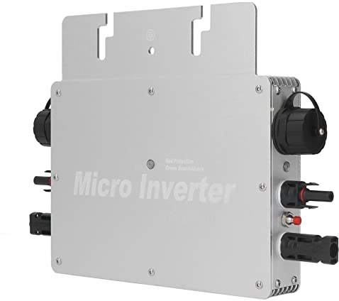 GTB 800 Micro Grid Tie Inverter, 800W, WIFI Steuerung, DC zu AC Solar Inverter, IP65 Waterproof, Automatische Identifikation, für Solar Panel(Silber)