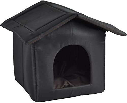 Lecerrot Outdoor Katzenhaus, Beheiztes Katzenhaus, faltbares wasserdichtes Katzennestzelt, Winterhaus für Katzen, Hunde, Wetterschutz für den Außenbereich, S/M/L