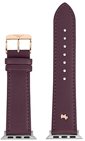 Radley Damen Orchard Way Dark Cherry Leder Apfelarmband mit rotgoldenem Nieten RYS-A06C, Dark Cherry, rot