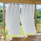 PONY DANCE Rideau Extérieur Coupe-Vent - 2 Panneaux de Rideaux Occultant Imperméables avec Sacs Lestés, Protection Thermique pour Terrasse/Patio, 132 Largeur x 243 Hauteur, Gris Blanc.