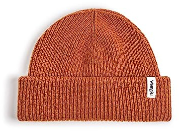 Wrangler Herren Sign Off Beanie Hat, LEATHER BROWN​, Einheitsgr e EU