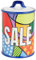 Baroni Home Porte Sel en Céramique Décoré, Pot de Rangement de Cuisine avec Couvercle Hermétique pour Sauver l’Arôme, Pot à Sel Ligne Pop, 11x11x17 cm