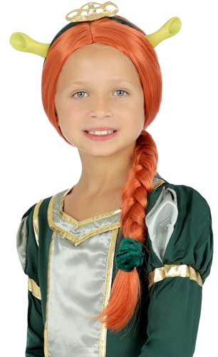 Smiffys Shrek, Fiona-Perücke, Geflochtene Perücke