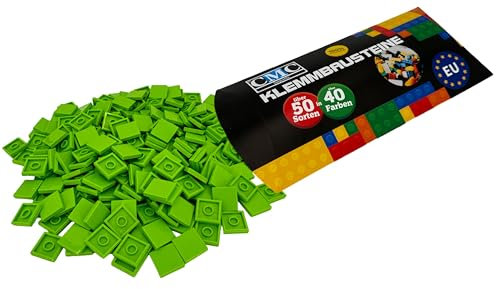 250 x Klemmbausteine Fliesen Tiles Bausteine 2x2 Noppen Kompatibel freie Farbenwahl (334 - Hell Grün)