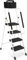 HBTower Escalera 4 Peldaños Plegable con Pasamanos, Escalera con Bolsillos para Herramientas, Asas de Goma en Ambos Lados, Fabricada en Acero, Capacidad de Carga hasta 150kg