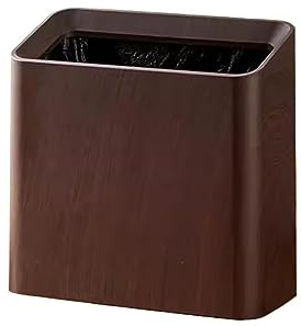 HASMI Bacs à ordures de Cuisine Poubelle sans Couvercle, Grande Poubelle de Salon, Cuisine Vintage, Chambre à Coucher, Corbeille à Papier, 20 L Poubelles domestiques (Color : Bruin)