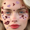 Herz Sticker Gesicht, Glitzer Gesichtstattoo Karneval, Love Face Tattoo Aufkleber, Amor Kostüm Accessoires Damen, Temporäres Glitter Gesichtssticker für Karneval Fasching Schminke