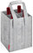 Eurhomewit Bottle Carrier 4 Compartments, Bottle Bag Felt Wine Tote Bag Holder with Handles, Reusable Wine Bottle Bag for Transporting Red Wine, Champagne, Beer and Water Bottles - Light Grey