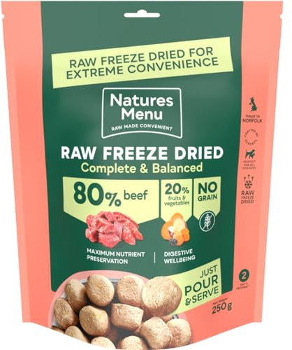 Natures Menu Freeze Dried Dog Food 80/20 Beef - 250g