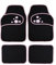 Generico Tappetini Auto in Moquette, Universali, Ricamo Floreale e Bordo Rosa, per Abitacolo, Anteriori e Posteriori, Antiscivolo, Set Completo 4 Pezzi