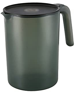 Jarra Botella de agua plástica de gran capacidad con línea de graduación Tetera resistente a la temperatura con mango Jugo de lanzador simple Juguete Jarra Agua (Color : Green, Size : S)