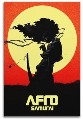 ANZHENGE Anime-Poster, Motiv: Afro-Samurai, Poster für Schlafzimmer, Wandkunst, Leinwand, 30 x 45 cm, ungerahmt, Anime-Poster, Afro-Samurai