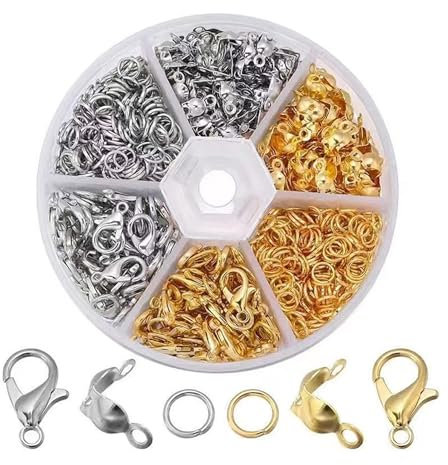 JOYVOX 460pcs Lobster Clasps for Jewellery Making, Bracelet and Necklace Clasp Kit, Metal Clasps, Durable and Easy to Use, Perfect for DIY Crafts and Repairs