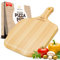 Sefinsecimi 12x12 Inch Wooden Pizza Peel – Premium Bamboo Pizza Paddle for Baking, Cutting & Serving – Smooth Surface, Durable & Eco-Friendly Pizza Board with Ergonomic Handle