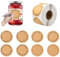 Granvoo 500 Stück Handgemachte Aufkleber Label, Etikettenaufkleber aus Kraftpapier, 5cm Runder Aufkleber, Selbstklebend Geschenkaufkleber für Backen Karte Briefumschlag und Hochzeit