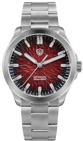 watchdives WD0005 WD0005B Taucheruhren für Herren, NH35 Uhrwerk Automatikuhr, 100M Wasserdicht Armbanduhr aus Saphirglas