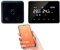 Termostato inalámbrico WiFi Tuya, termostato caldera de gas, conexión e inteligente WiFi, con pantalla LED táctil, control de voz y distancia, compatible con Alexa y Google Home (Negro)