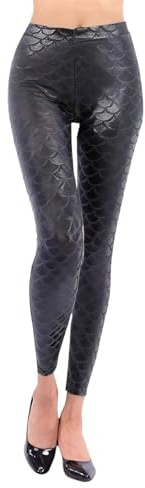 Bunte Leggings Damen MeerjungfrauLeggings Push Up Legging Meerjungfrauhose Meer-Jungfrau Fischschuppen Bedruckte Sport Leggings High Waist Leggins Slim Fit Booty Hose Skinny Pants MeerjungfrauKostüm